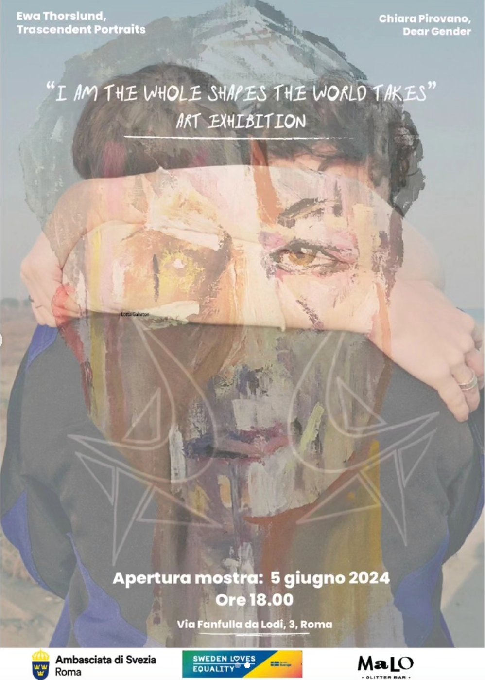 Invitation to the exhibition I am the whole shapes the world takes, with the Embassy of Sweden in Rome, 5 June 2024
